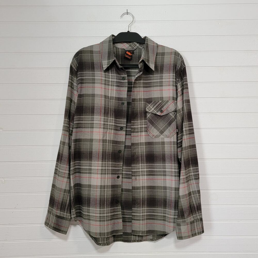 Nike 6.0 Mens Flannel Button Up Shirt Size Medium Plaid Long Sleeve Gorpcore